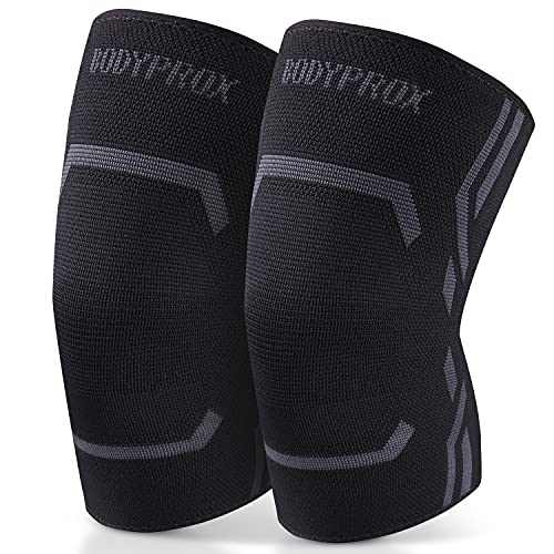 Bodyprox Knee Compression Sleeve for Men and Women (2 Pack), Knee Support Brace for Running and Work out (Small) - size: Small