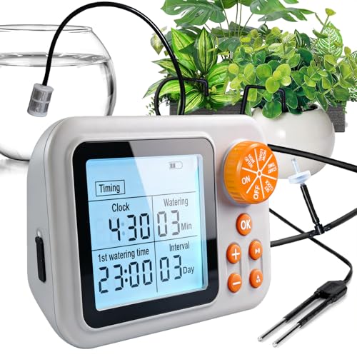 Drip Irrigation kit Indoor Plant Irrigation System Automatic Plant Waterer Plant Humidity Sensor Timer Water drip System kit to Growing Tent self Watering Automatic Mister kit Greenhouse（1 Sets）