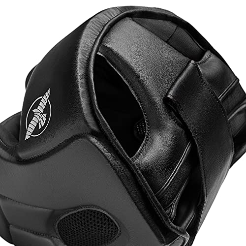 Hayabusa T3 Adjustable MMA Headgear - color: Black/Red, size: Medium