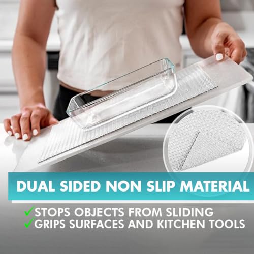 Kitchen Drawer Liners Shelf Liners for Kitchen Cabinets - Truly Non Slip, Non Adhesive Kitchen Cupboard Liners - Easy Cut/Fit, Protect Any Shelves, Wardrobe, Bathroom Surfaces (White, 30 x 600cm) - color: White, size: 11.8"W x 236.2"L