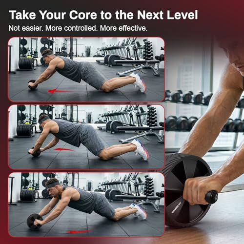 Ab Roller Wheel for Home Gym, Core Strength Workout Equipment for Men Women