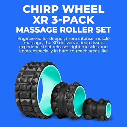 Chirp Wheel XR Acupressure Back Roller Set, 3-Pack, Mint | Acupressure Back Roller Set, Textured Foam Roller for Trigger Points, Deep Tissue Massage, 4/6/10 in - size: 3-Pack (10, 6, 4 Inch) Mint