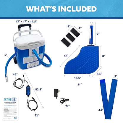 Polar Active Ice 3.0 Cold Therapy Ice Machine System with Programmable Timer, Foot Therapy Compression Pad, Lightweight 16 Quart Cooler, Quiet Pump, Strong Cryotherapy Pain Relief Treatment - style: Foot Pad