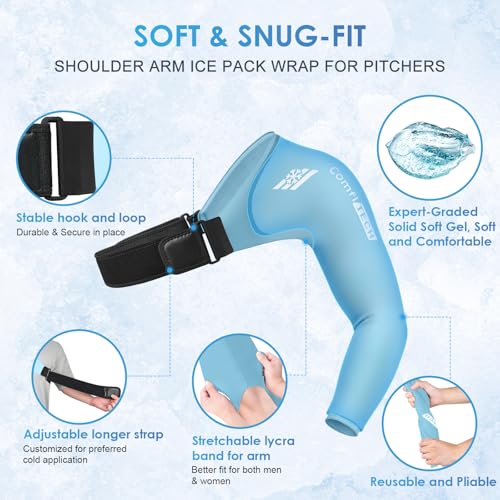 ComfiTECH Youth Shoulder Arm Ice Pack Wrap for Young Pitchers, Small - size: Small