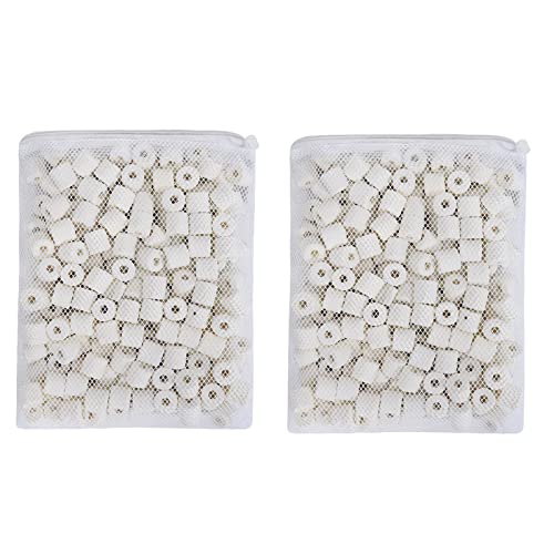 Aquarium Premier Bulk Bio Ceramic Rings Filter Media for Fresh Water, Sea Water Fish Tank Canister Filter,Koi Fish Pond Reef Filter (2 lbs) - size: 2 lbs