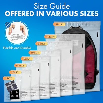 6x9 Clear Poly Bag with Suffocation Warning – Self-Seal Adhesive, 1.5 Mil Clear Bag for FBA, Packaging Bags, Clothes Storage, & Shipping Bags – Resealable Poly Mailers (Pack of 4000)