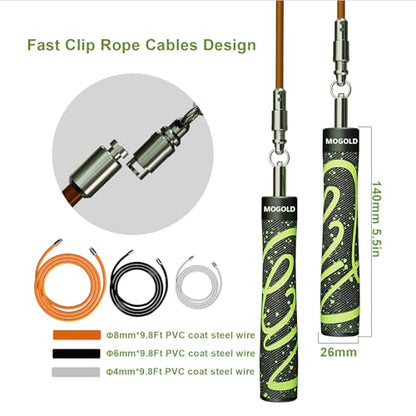 Weighted Jump Rope for Men Women -Interchangeable 1/5lb 1/4lb 1/2lb Heavy jump ropes - 360 Degree Spin - Length Adjustable,Ergonomics Leather Grip Skipping Rope for Fitness Weight Loss & More - color: T64 Green