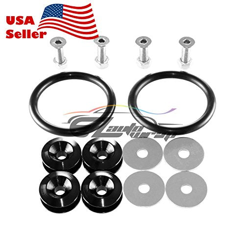 Black Bumper Quick Release Fasteners for Car Bumpers Trunk Fender Hatch Lids Kit - color: BLACK