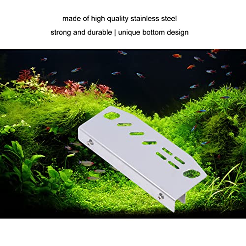 Stainless Steel Aquarium Tool Rack, Anti Slip Design, 9 Tool Organizer, Wall Mountable, Sturdy Storage for Aquarium Maintenance Tools (Mirror Light Stainless Steel)