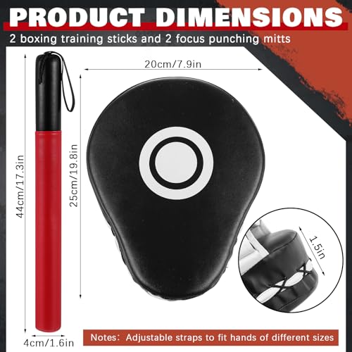 Hiboom Boxing Sticks and Punching Mitts Set for Men Women