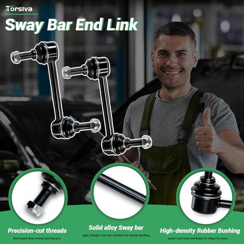 ‎‎&94 2PCS Rear Sway Bar End Links for Ford 2011-19 Explorer, 10-2019 Flex/Taurus, 13-19 Police Interceptor Sedan/Utility, 14-18 Special Service Police Sedan, for Lincoln 10-19 MKT/MKS K750393 - size: K750393&K750394-2PC