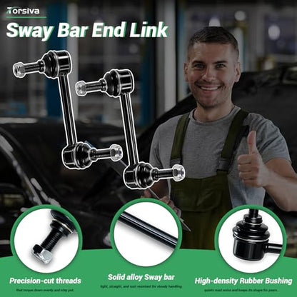 ‎‎&94 2PCS Rear Sway Bar End Links for Ford 2011-19 Explorer, 10-2019 Flex/Taurus, 13-19 Police Interceptor Sedan/Utility, 14-18 Special Service Police Sedan, for Lincoln 10-19 MKT/MKS K750393 - size: K750393&K750394-2PC