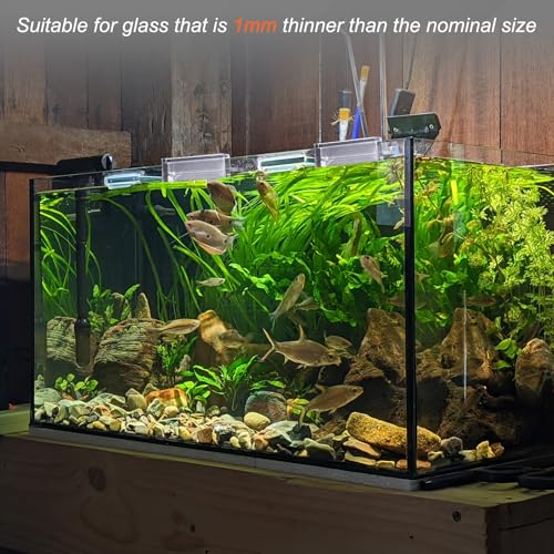 6 Pcs Aquarium Lid Clips, 8 mm Acrylic Aquarium Cover Bracket Fish Tank Lid Older Fish Tank Clip Transparent Durable Easy to Clean, Intended for Rimless Aquariums Top Cover