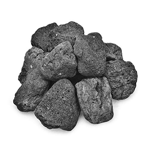 Stanbroil Lava Rock Granules - Decorative Landscaping for Fire Bowls, Fire Pits, Gas Log Sets, Indoor or Outdoor Fireplaces - 10 lb.Bag (2.75"-5") - color: Black, size: 2.75"-5"