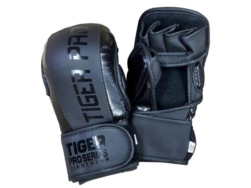 MMA Sparring Gloves with Extra Knuckle Padding, Leather Training Gloves for Grappling, Kickboxing & MMA Training - size: Medium