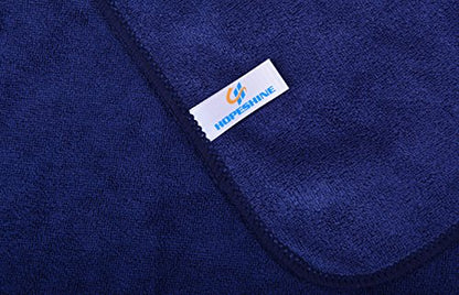 HOPESHINE Gyms Towels for Men & Women Microfiber Exercise Fitness Home Absorbent Sweat Yoga Towels Sports Towels Soft Fast Drying 16inch x32inch 3-Pack - color: Navy Blue 3-pack