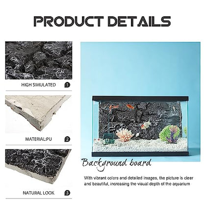 FOMIYES Aquarium Background 3D Fish Tank Background 45X30X5CM Reptile Tank Backdrop