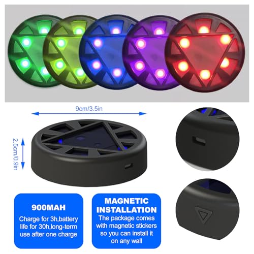Portable Sports Agility Light,Flash Reflex Training Kit-6PCS,8-12cm Sensing Distance/5 Light Colors, 6 Modes Reaction Time Training Reaction Lights- Improve Reflex/Sports Agility