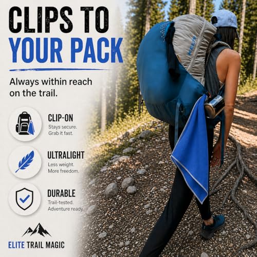 Backpacking Ultralight Quick Dry Microfiber Soft Fast Drying Hand and Face Towel Wash Cloth Camping Yoga Hiking Active Lifestyle Small (Blue, Small) - color: Blue, size: Small