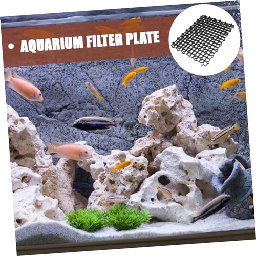 Aquarium Separator Gravel Plate DIY Tank Dividers Plastic Black Easy to Assemble - color: Black