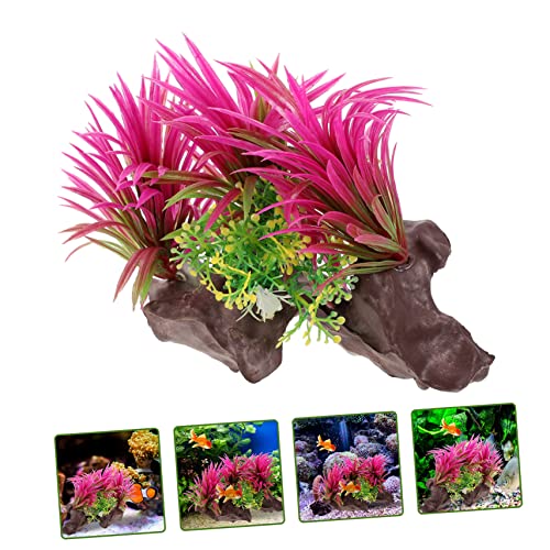 GALPADA Desktop Aquarium Grass Decor Artificial Water Grass for Fish Tank Decoration Premium Simulation Aquatic Plant Accessory for Use