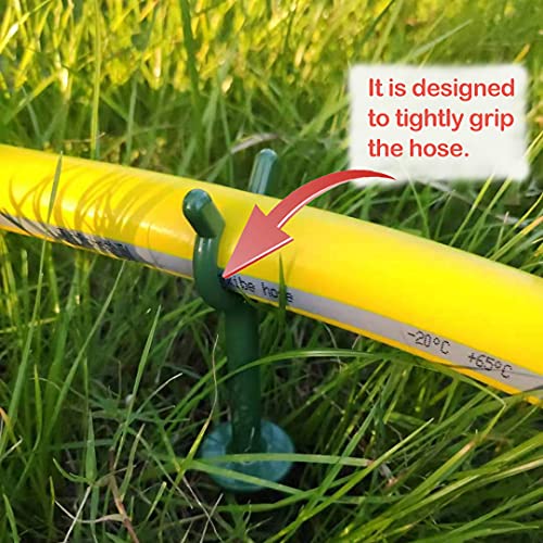 Garden Hose Holder Stake Set of 36 - Durable Plastic fits 5/8 inch Hose Guides for Lawn,Yard & Plant Care, Soaker Hose Support, Kink-Free Watering (Fits 5/8” Hoses) - size: Fit in 5/8'' Hoses, 36pcs