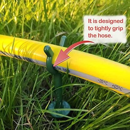 Garden Hose Guide Stakes Set of 10 - Heavy Duty 3/4” Hose Holder Spike for Lawn & Plant Saver, Yard Soaker Support, Durable Kink-Free Watering (Fit 3/4”Hoses) - size: Fit in 3/4’’ Hoses,10pcs