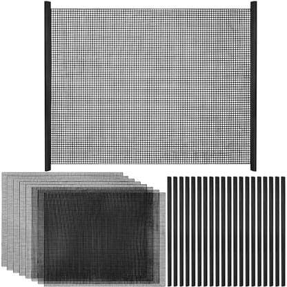 8Pcs Plastic Mesh Canvas Sheets Embroidery Aquarium Fish Tank Divider Plastic Grid Isolation Board Partition Net Pane Separator Filter Bottom Tray,20 Pcs Binding Bars Sliding Bars ,Crochet Projects
