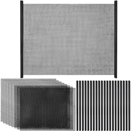 8Pcs Plastic Mesh Canvas Sheets Embroidery Aquarium Fish Tank Divider Plastic Grid Isolation Board Partition Net Pane Separator Filter Bottom Tray,20 Pcs Binding Bars Sliding Bars ,Crochet Projects