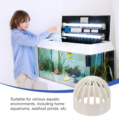 PATIKIL 3 Inch (75mm) Fish Cover Permeable Cap, 4 Pcs PVC Breathable Cap Aquarium Guard Fish Tank Intake Cover, White - color: White, size: 3Inch(75mm)