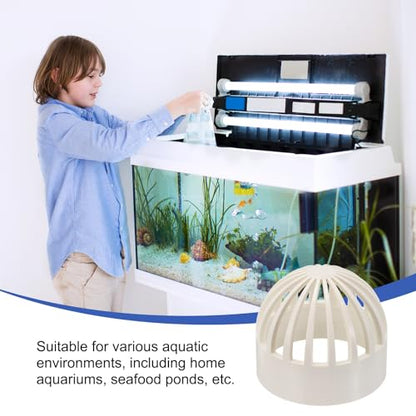 PATIKIL 3 Inch (75mm) Fish Cover Permeable Cap, 4 Pcs PVC Breathable Cap Aquarium Guard Fish Tank Intake Cover, White - color: White, size: 3Inch(75mm)