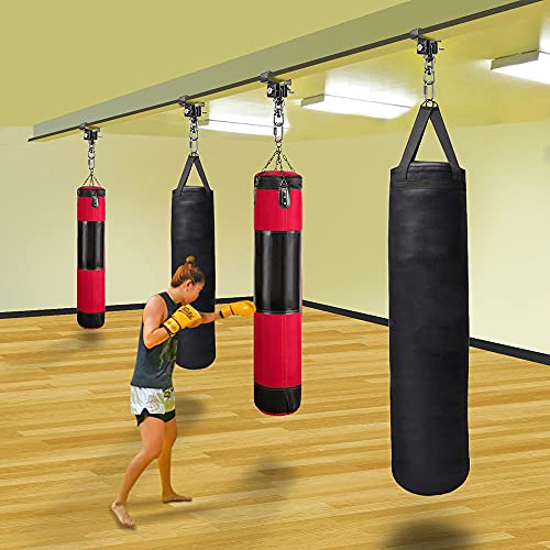 SELEWARE Heavy Duty Punching Bag Hanger, Steel I Beam Clamp for Heavy Bag - color: B. Beam Clamp with Swivel & Carabiner (1 Pack)