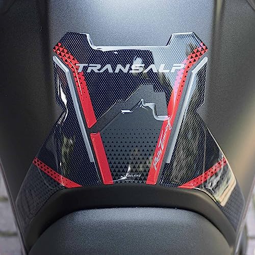 labelbike - 3D Sticker Motorcycle Fuel Tank Pad Protection and Decoration in Resin with Official License Compatible with Honda Transalp 2023 - color: grey