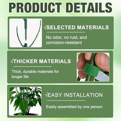 5 Pack Stackable Plant Support Stakes, Stackable Monstera Plant Support Stakes for Indoor Outdoor Plants, Stem Holder Structures Frame, Plant Sticks for Vine Training Stem Stabilization