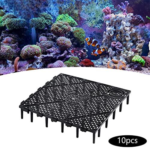 10 Pcs Aquarium Filter Bottom Tray Grid Aquarium Fish Tank Divider Premium Aquarium Filter Plate for Tank Bottom - Efficient Sand Gravel Board