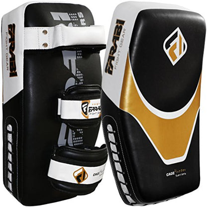 Farabi kick Shield Thai pad MMA Muay Thai Shield Curved Pads Martial Art Training Pads Boxing Strike pad Curved Arm Pad MMA Focus pad Muay Punch Shield - size: Pair