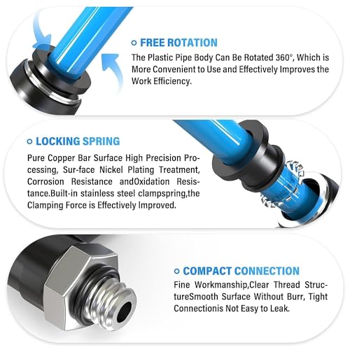 TAILONZ PNEUMATIC Male Elbow 1/4 Inch Tube OD x UNF 10-32 Thread 90 Push to Connect Fittings PL-1/4-U10 (Pack of 10) - size: 1/4''OD UNF 10-32