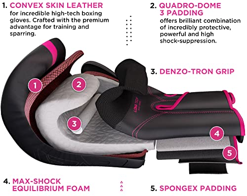 RDX Kids Unfilled Punching Bag Set 2FT, Non Tear Maya Hide Leather Kara Junior Hanging Bag for Kickboxing MMA Muay Thai Taekwondo Karate BJJ Strength Training, Home Gym Equipment - color: PINK