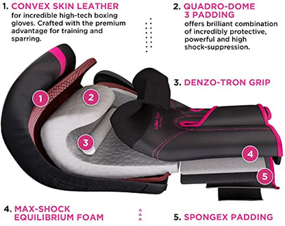 RDX Kids Unfilled Punching Bag Set 2FT, Non Tear Maya Hide Leather Kara Junior Hanging Bag for Kickboxing MMA Muay Thai Taekwondo Karate BJJ Strength Training, Home Gym Equipment - color: PINK
