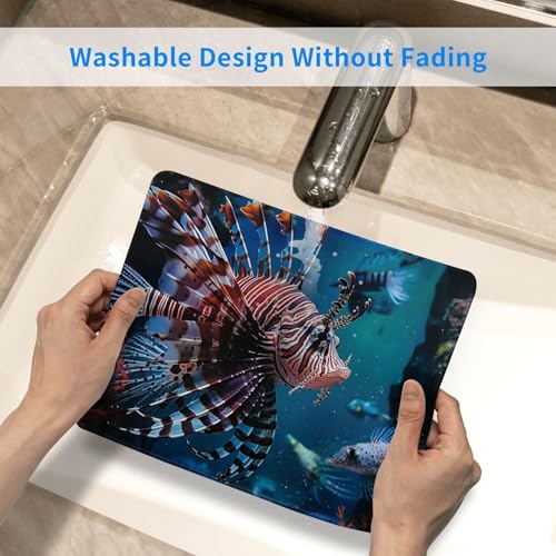 Mouse Pad Square Cute Mouse Pads for Wireless Fish in Fish Tank Mouse Mat with Non-Slip Rubber Base Washable Computer Mousepads Small Mouse pad for Home Office Gaming Working Desk Decor 8.3 x 10.3 in
