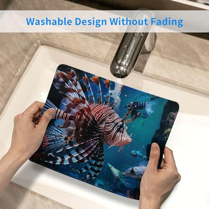 Mouse Pad Square Cute Mouse Pads for Wireless Fish in Fish Tank Mouse Mat with Non-Slip Rubber Base Washable Computer Mousepads Small Mouse pad for Home Office Gaming Working Desk Decor 8.3 x 10.3 in