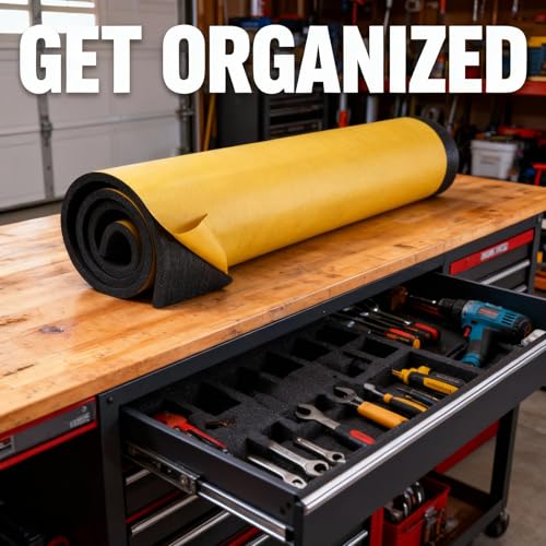 XCEL Marine Foam Roll with Self Adhesive - Black 60" x 16" x 1/2" Closed Cell Foam Rubber Water Resistant Padding Sheet - Home, Marine, Garage, Automotive, Crafts & Cosplay (Black, 60" x 16" x 1/2")