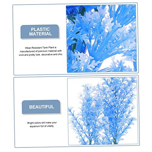 Abaodam Creative Artificial Plant for Aquarium Decoration Wear Resistant Desktop Tank Grass Lifelike Desktop Ornament for Home Landscape and Fish Tank Decor and Design