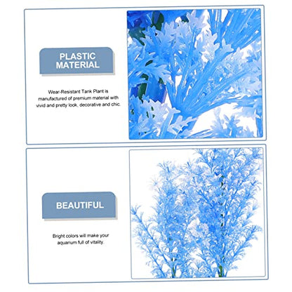 Abaodam Creative Artificial Plant for Aquarium Decoration Wear Resistant Desktop Tank Grass Lifelike Desktop Ornament for Home Landscape and Fish Tank Decor and Design