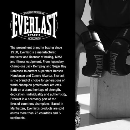 Everlast Prostyle 2 Boxing Gloves, Entry Level Training Gloves for Men and Women, Secure Fit Hook and Loop Closure & Ventilation, Heavy Bag & Speedbag Training - color: Black, size: 16 oz