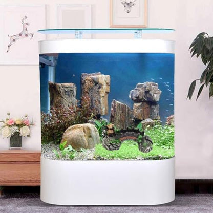 Resin Aquarium Decor Bridge for Fish Tank with Smooth Finish and Safe Material for Creating Aesthetic Aquascapes (B)