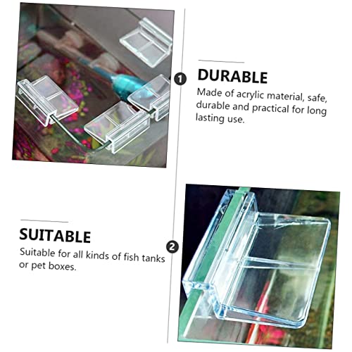 BESPORTBLE 20pcs Acrylic Support Bracket for Aquarium Cover Transparent Fish Tank Cover Frame Holder for Tank for Open and Reptile Habitats