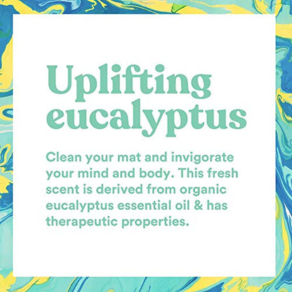 ASUTRA Yoga Mat Cleaner Spray Refill (Uplifting Eucalyptus), 16 fl oz | No Slippery Residue, Organic Essential Oils Deep-Cleansing for Fitness Gear & Gym Equipment