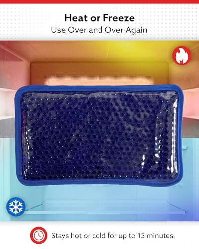 Alpi Rectangle Plush Gel Bead Ice Pack, Blue, Reusable Ice Packs with Beads - color: Blue, size: Rectangle 2 Pack