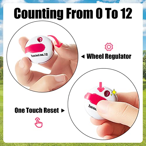 9 Pcs Mini Golf Score Counter, Touch Reset Clip
